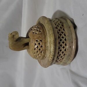 *Sale! 5 $10 Items For $40* Earthbound Soapstone Carved Elephant Jewelry Holder